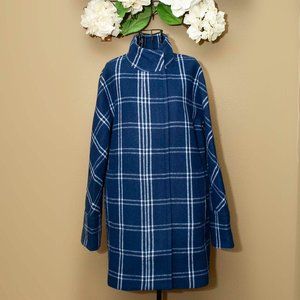 NWT J. Crew Wool-Blend City Coat in Windowpane size 6
